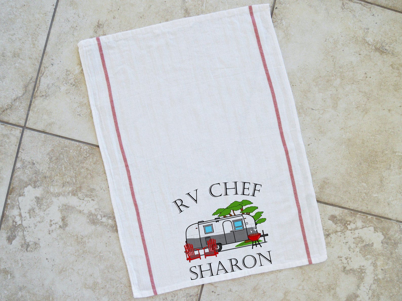 RV Chef Kitchen Towels Personalized RV Decor Dish Towels Etsy