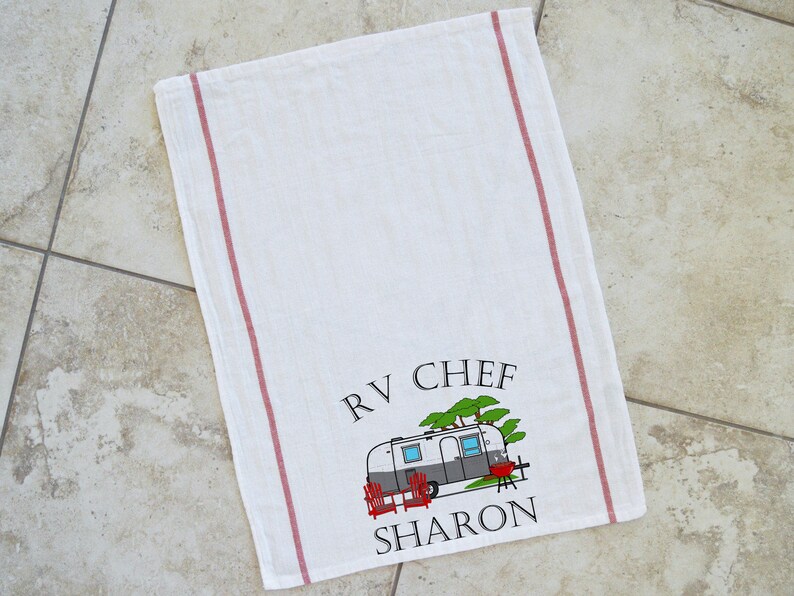 RV Chef Kitchen Tea Towels Personalized RV Décor Camping Etsy