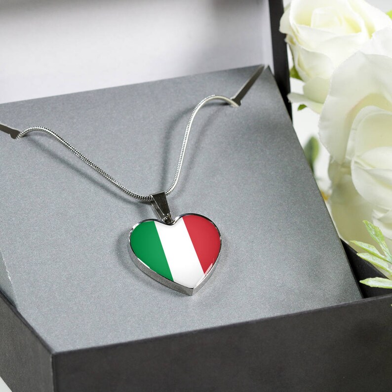 Sizilien Italien Flagge Anhänger Halskette – Farbiges Schmuckstück Für Männer & Frauen