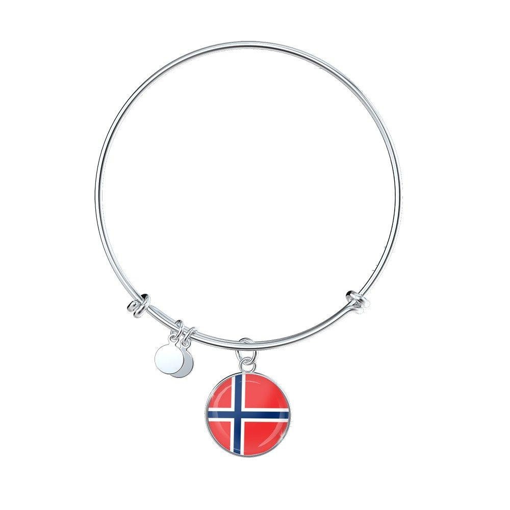 Norwegian Flag Bangle Bracelet Heritage Pride Jewelry Gift For Women norwegian-flag-bangle-bracelet-heritage-pride-jewelry-gift-for-women