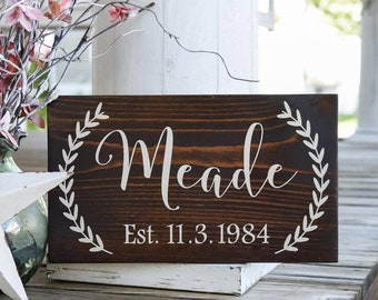 Established wood sign I  Weddings I  Wedding gift I  Established sign I   Established I  Wedding sign I  Housewarming gift  I  wood sign