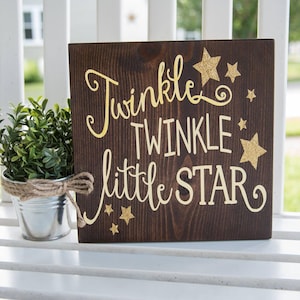 Twinkle Twinkle Little Star wood sign I Nursery decor I nursery sign I Home decor I wall hangings I wood wall art I wood signs image 1