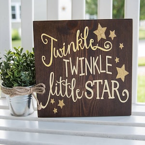 Twinkle Twinkle Little Star wood sign  I  Nursery decor  I  nursery sign  I  Home decor  I  wall hangings  I  wood wall art  I  wood signs