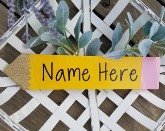 Personalized Pencil Sign Teacher Gift Back to School - Etsy