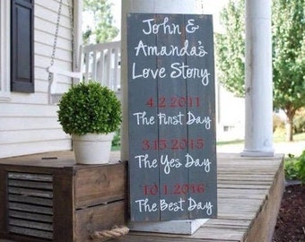 Our Love Story Pallet Sign  I  wedding gift  I  anniversary gift  I  weddings  I  home decor  I  wood signs  I  wood wall art  I  signs