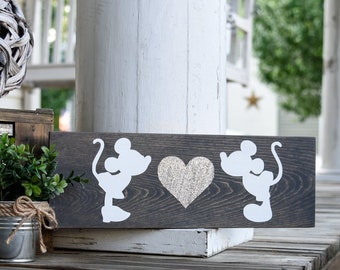 Mouse wood sign  I  Wedding decor  I  Wedding sign  I  home and living  I  wood sign  I  wood wall art  I  wall hangings  I  home decor