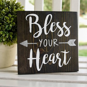 Bless your heart wood sign  I  Home decor  I  wood sign  I   Bless your heart  I  Home decor  I  nurse sign  I  Nurse gift  I  wood wall art
