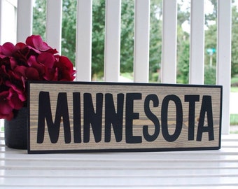 Minnesota wood sign  I  Minnesota sign  I  Minnesota  I  Minnesota decor  I  home sweet home  I  wood signs  I  housewarming gift  I  signs