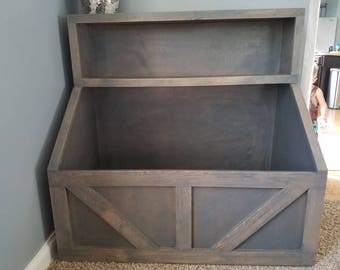 toy chest and shelves