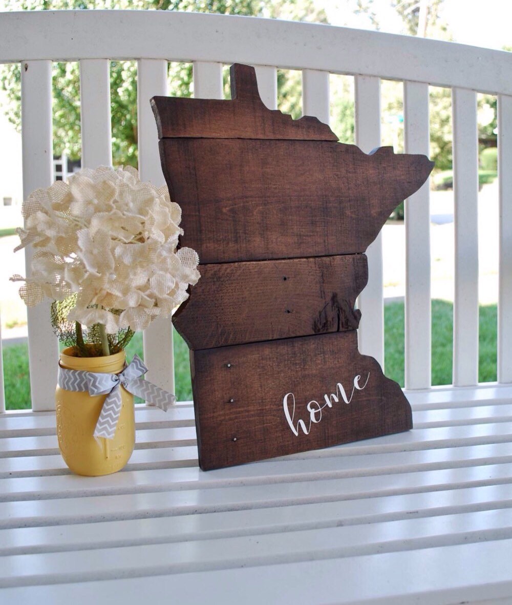 Minnesota pallet cut out. Minnesota Minnesota decor Etsy