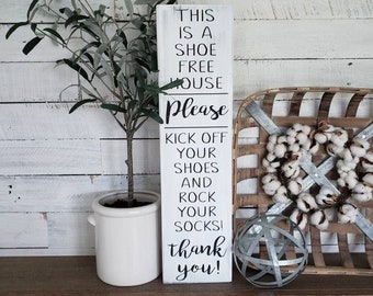 Rock your socks wood sign I   No shoes I   front door I   porch sign I  remove your shoes I   shoe free house sign I  No shoes sign  I  sign