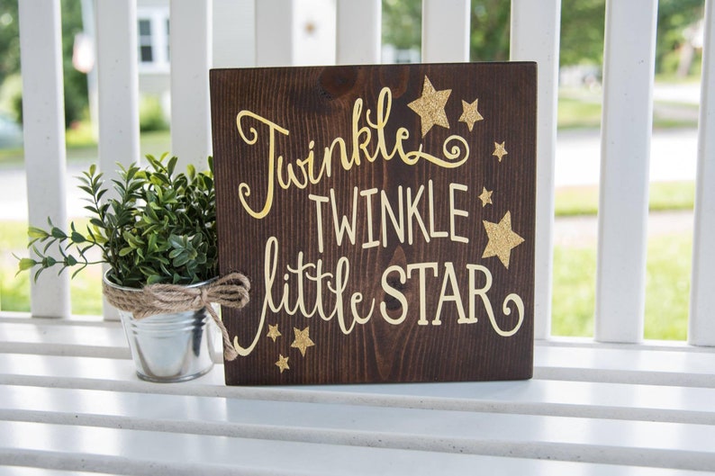 Twinkle Twinkle Little Star wood sign I Nursery decor I nursery sign I Home decor I wall hangings I wood wall art I wood signs image 1