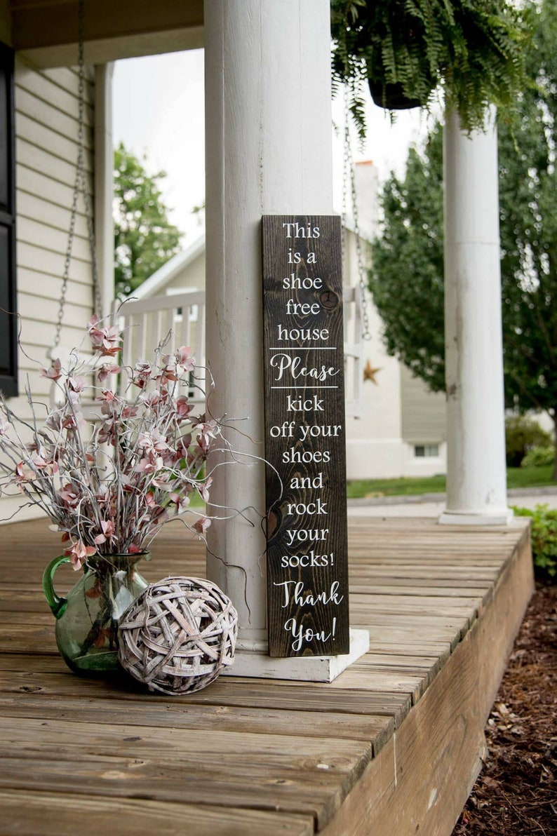 Rock Your Socks Wood Sign I No Shoes Front Door Image 0