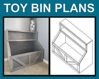 Wood toy chest plans  I  TOY PLANS  I  DIY Wood storage  I  toy storage  I  wood toy bin  I  storage solution  I  farmhouse toy bin