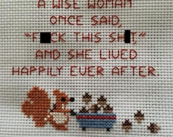 Wise Woman Mature Quote - Crosssttich