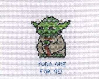 Yoda One For Me - Cross stitch