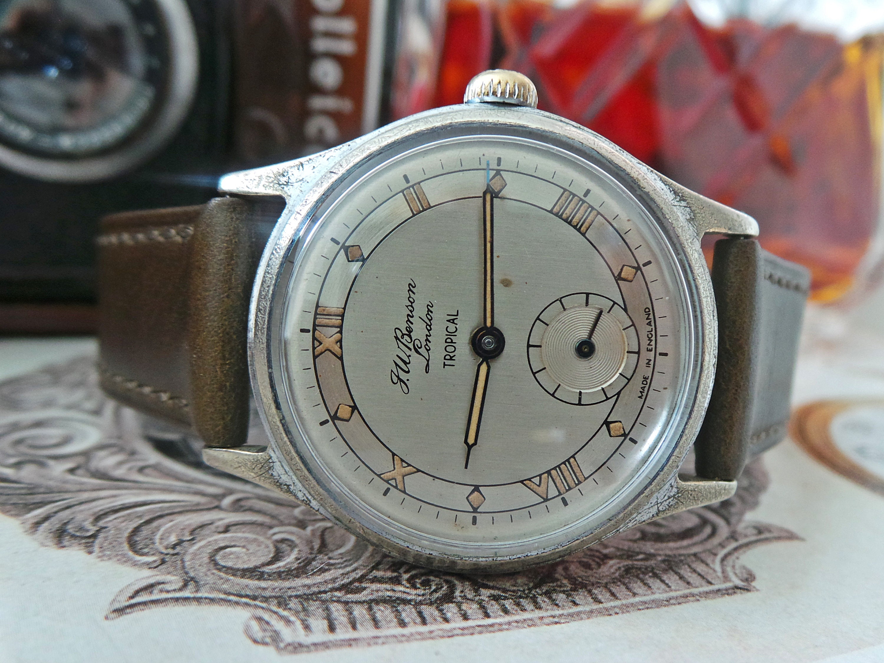 J. W. Benson London Tropical Gents Vintage Watch C1950 Etsy Australia