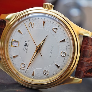 Oris Automatic SA 7445 Gents Textured Dial Watch in Box stunning