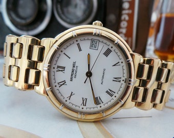 Raymond Weil 2817 Automatic 18K Gold Electroplated Gents Bracelet Watch