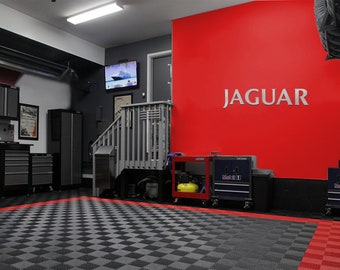 Jaguar Brushed Silver Garage Sign