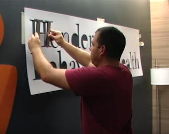 Install pattern for Brushed Silver Signs