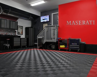 MASERATI Garage Sign 5 Feet Long Brushed Silver