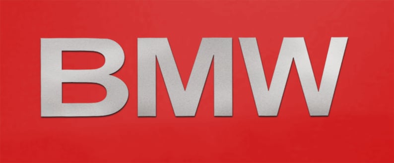 BMW Garage Sign 4 1/2 Feet Long Brushed Silver - Etsy