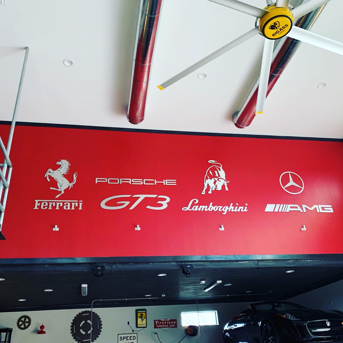 Mustang Garage Sign 9 Feet Long Brushed Silver Etsy