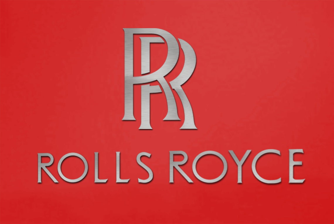 Rolls Royce Letters & Logo Combo Brushed Silver Sign - Etsy