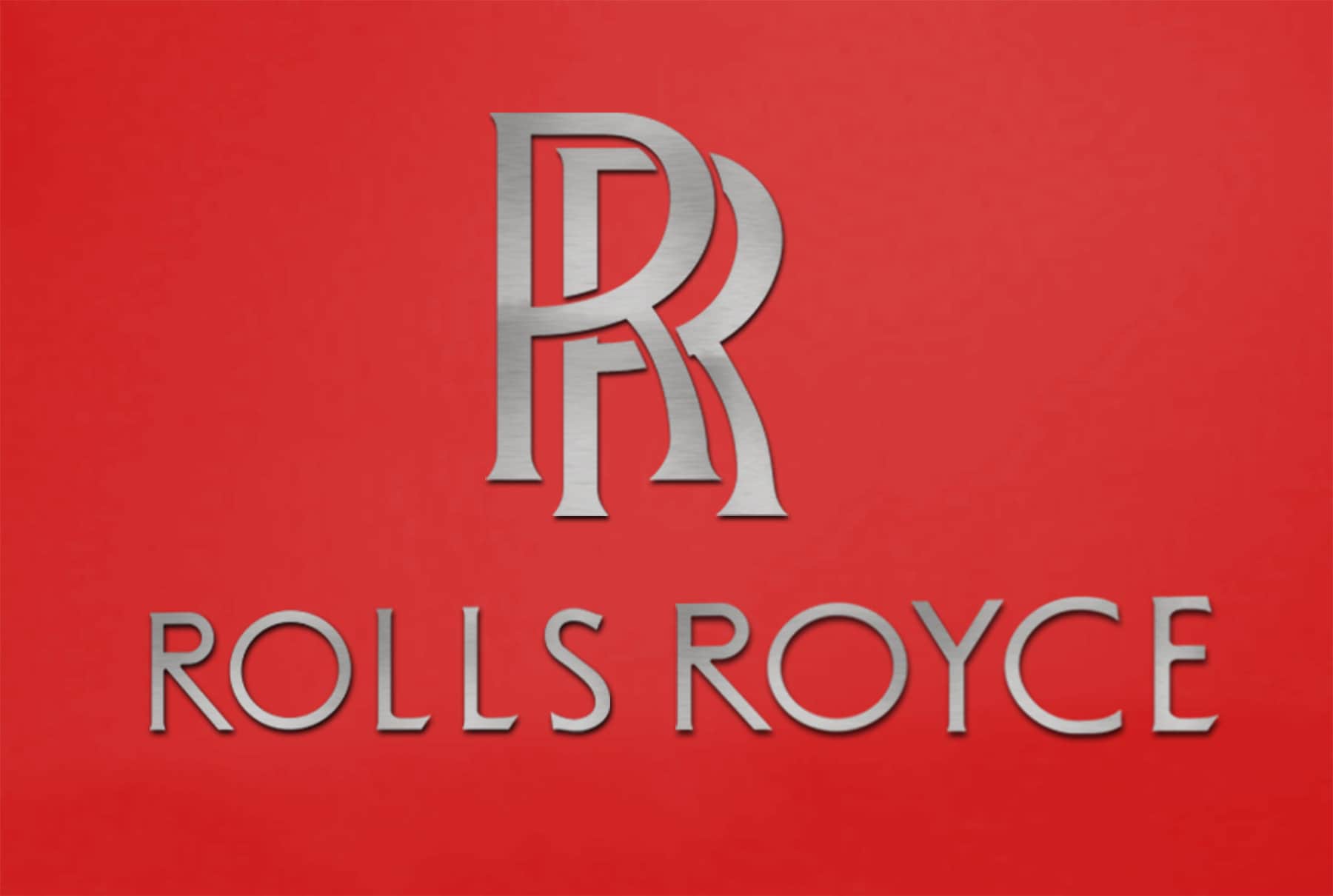 Rolls Royce Letters & Logo Combo Brushed Silver Sign - Etsy