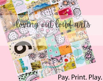 Mixed Media Collage Sheet #26-1 Art Journaling (Digital Download)