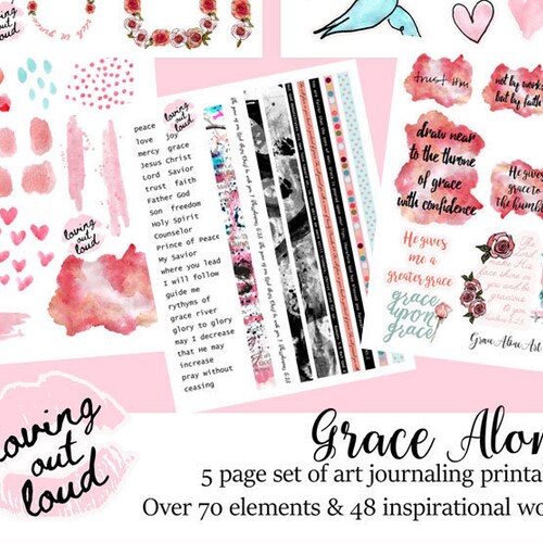 Bible Art Journaling Kit Digital Printable Scripture - Etsy