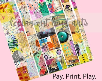 Washi Tape Sheet #26-3 Mixed Media Art Journaling (Digital Download)