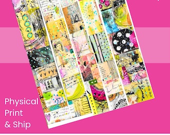 Washi Tape Sheet Five Strips on Sticker Paper set #4 ***PHYSICAL PRINTED COPY***