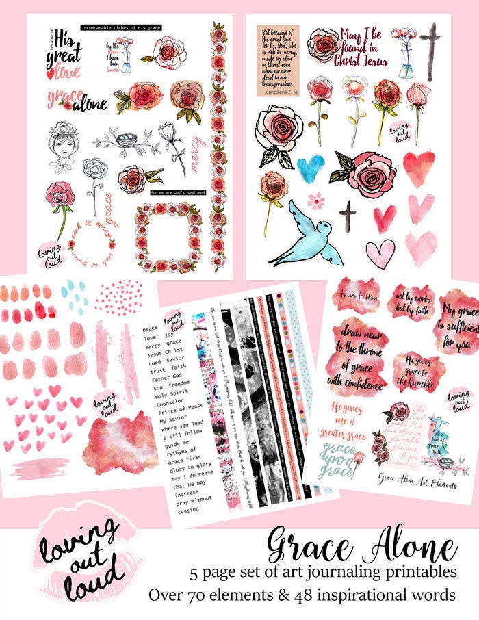 Bible Art Journaling Kit Digital Printable Scripture - Etsy