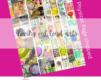 Washi Tape Sheet Six Strips on Sticker Paper set #5 ***PHYSICAL PRINTED COPY***