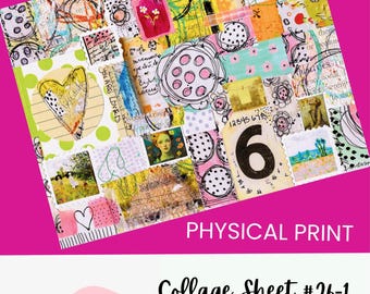 Mixed Media Collage Tear Sheet Collage Fodder #26_1  Art Journaling Paper ***PHYSICAL PRINTED COPY***
