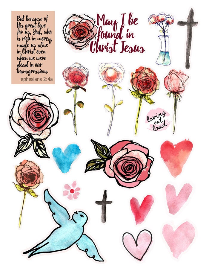 Bible Art Journaling Kit Digital Printable Scripture - Etsy