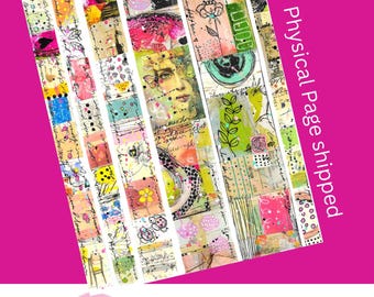 Washi Tape Sheet Six Strips on Sticker Paper set #2***PHYSICAL PRINTED COPY***