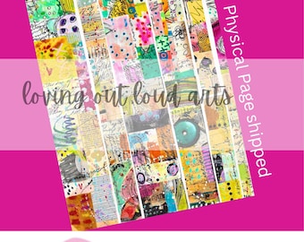 Washi Tape Sheet Six Strips on Sticker Paper set #3***PHYSICAL PRINTED COPY***
