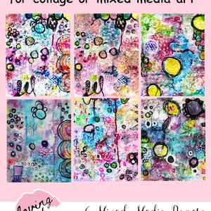 Collage Tear Sheet Mixed Media Original Artist Papers Collage Sheet MIxed Media Paper. DIGITAL VERSION