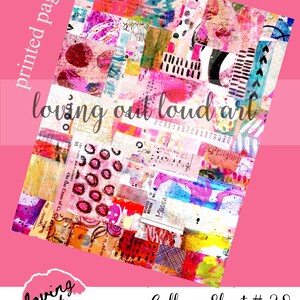 Mixed Media Collage Tear Sheet Collage Fodder #28  Art Journaling Paper ***PHYSICAL PRINTED COPY***