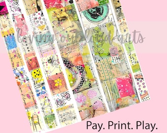 Vel washitape #26-2 mixed media art journaling (digitale download)