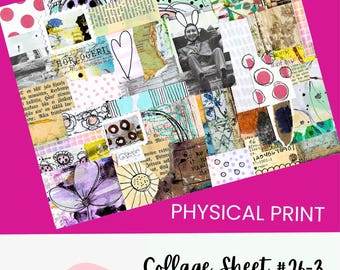 Mixed Media Collage Tear Sheet Collage Fodder #26_3  Art Journaling Paper ***PHYSICAL PRINTED COPY***