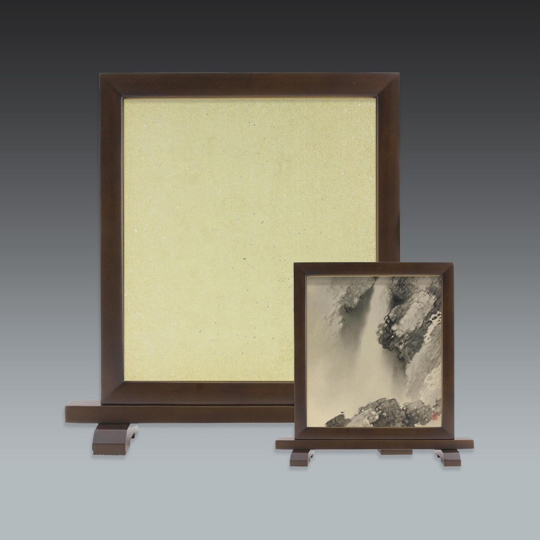 Japanese Ebony Ink Screen Tabletop Frame for Shikishi Art: Mini