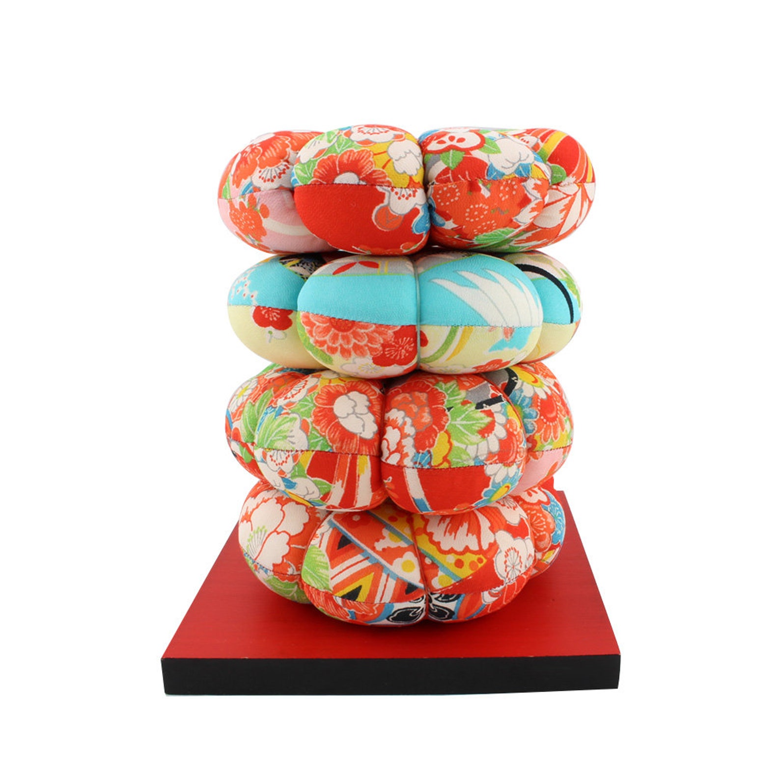 Japanese Pin Cushion Handmade Pin Cushion Silk Kimono Fabric Etsy