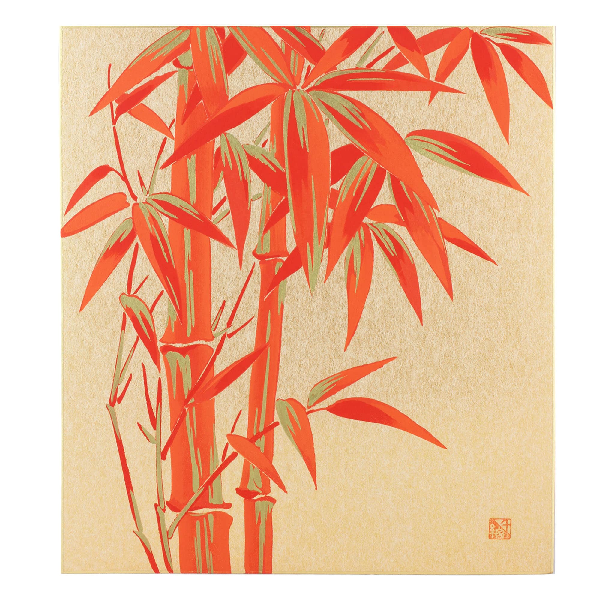 45cm 約70cm シルク製 x 水墨画