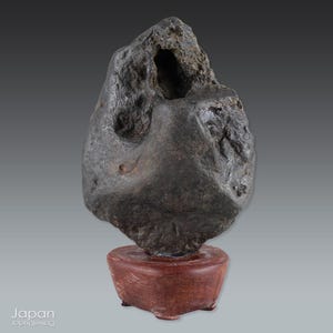 大きなサイズ！日本の古い「水石」山の形をした学者石、屋内鑑賞
