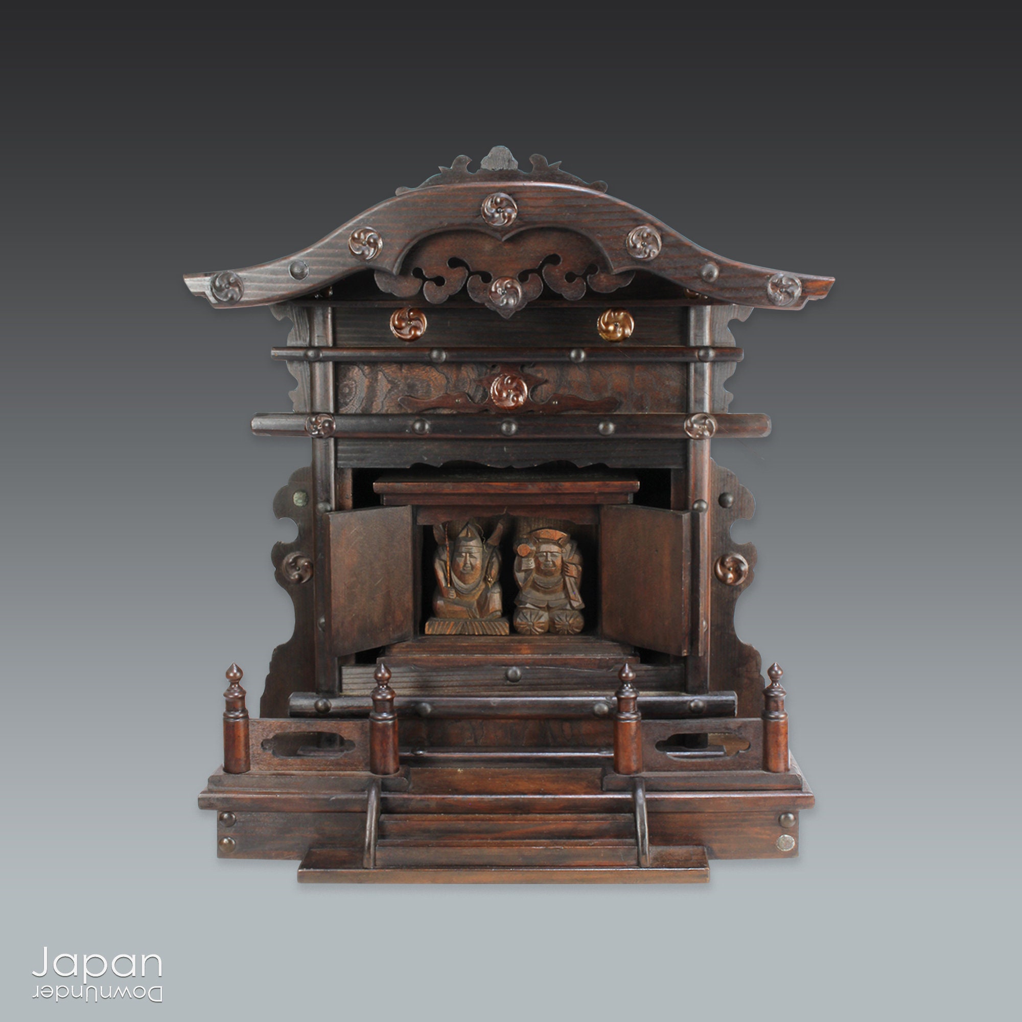 Japanese KAMIDANA Wooden miniature Shinto shrine set god altar household Size:M 