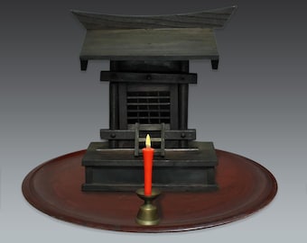 アンティークの日本のホラガイ（法螺貝）ラッパ：山伏僧の儀式用楽器